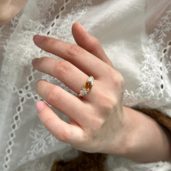 Wholesale  Ring with Enamel and Tiger's Eye Stone