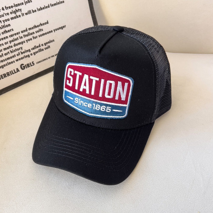 Wholesale Baseball Cap Hip-Hop Mesh Breathable Large Brim Peaked Cap for Adults