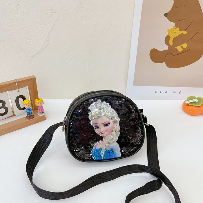 Wholesale Children's Crossbody Bag Kindergarten Girl Princess Bag Elsa Sequin Personalized Matching Bag JDC-SD-TMS005