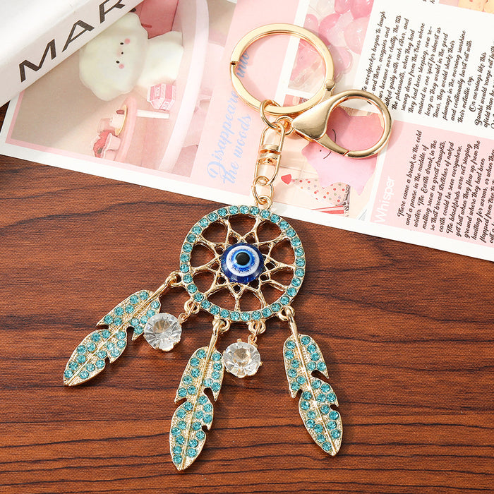 Wholesale Zinc Alloy Dream Catcher Feather Keychain Bag Charm Decorative Accessory
