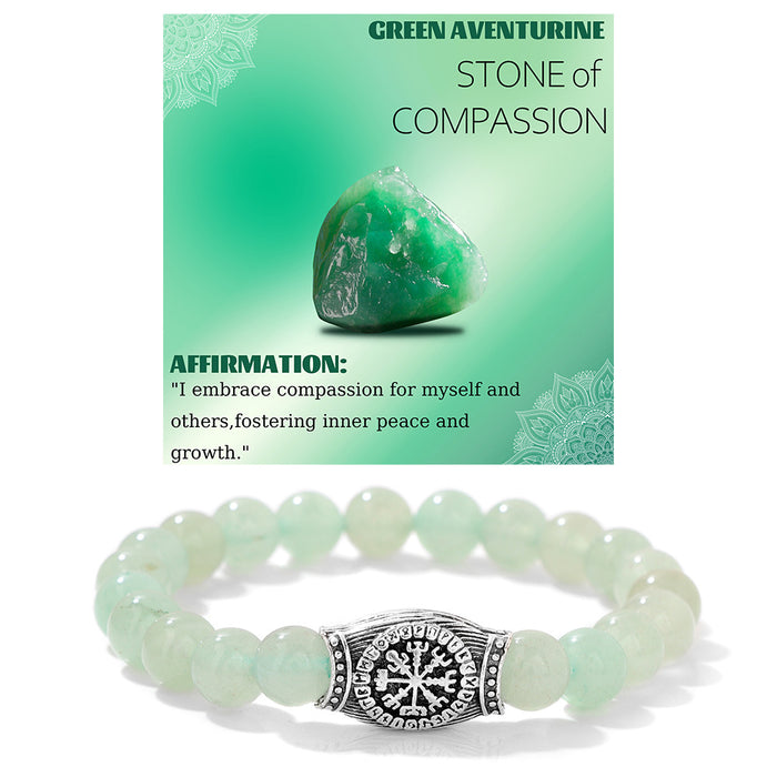 Wholesale Viking symbol bracelet with stone and gemstone bracelet