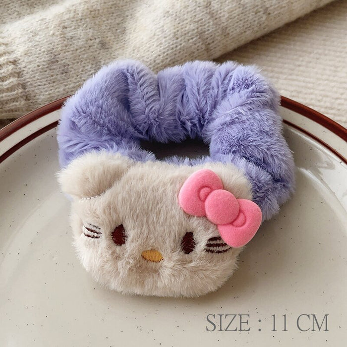 Wholesale Plush Large Bow Cat Preppy Hair Accessories
