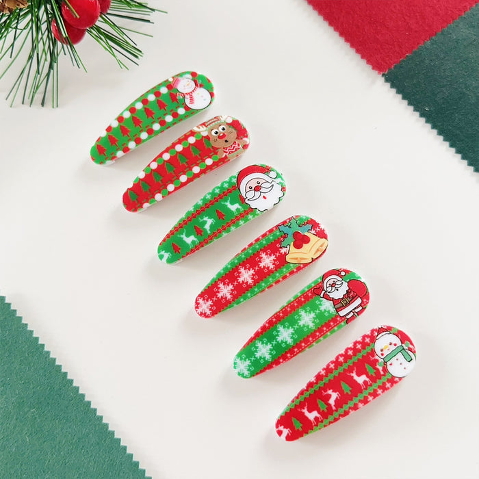 Wholesale Christmas Cartoon Pattern Hair Clips Set Sweet