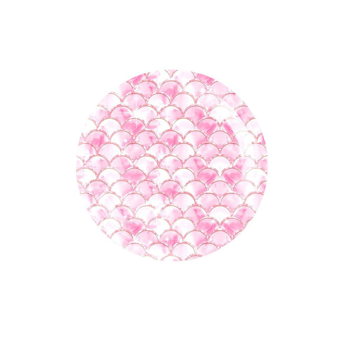 Wholesale Mermaid Theme Tableware Tablecloth Paper Cup Tissue Paper Tray Pink Fishtail Decoration Birthday Party Layout