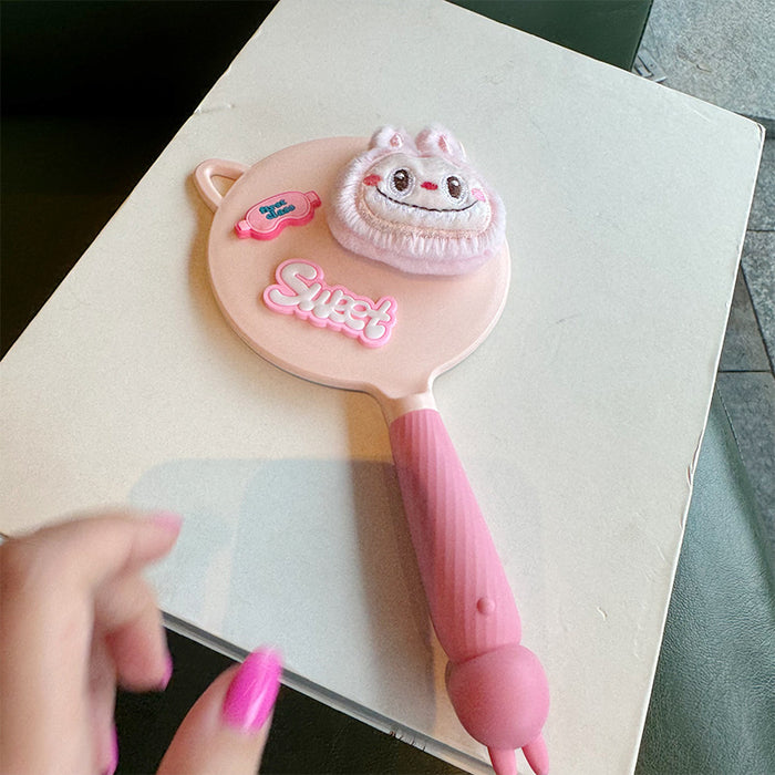 Wholesale Love makeup mirror with cartoon bunny cute Korean style soft girl makeup mirror