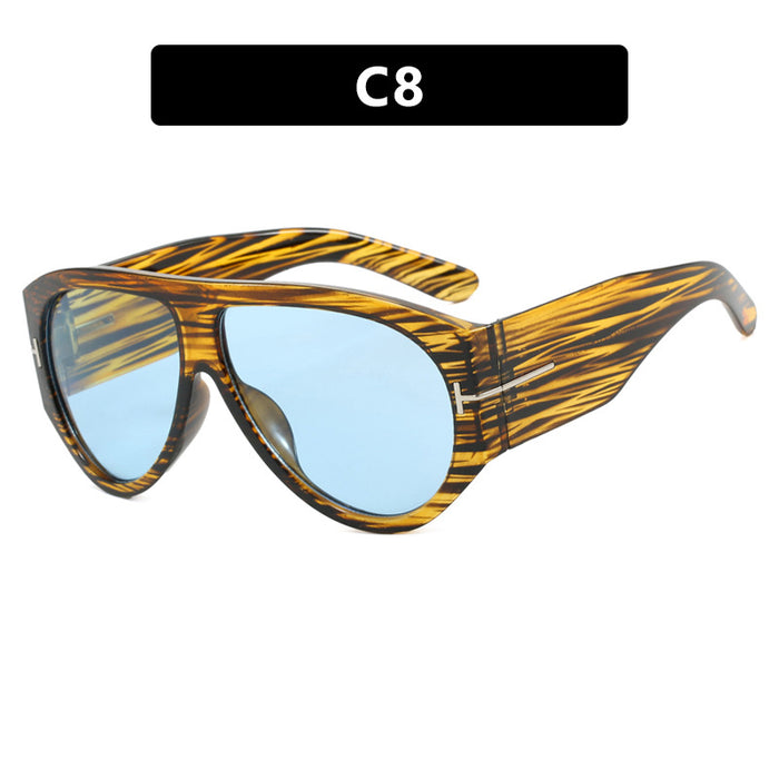 Wholesale T-shaped large frame sunglasses, personalized and fashionable sunglasses