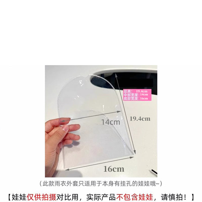 Wholesale Pendant protective cover doll plush dustproof 15cm transparent bag hanging bag
