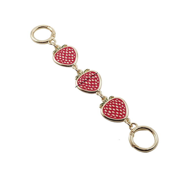 Wholesale Heart-shaped bag strap with extension chain Keychains