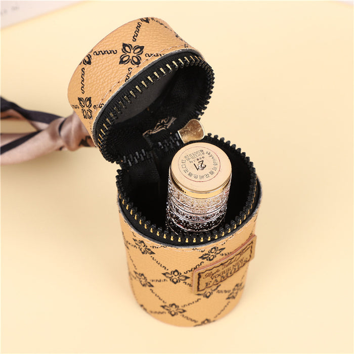 Wholesale Bucket-shaped Coin Purse with Printed Pattern Mini Lipstick Key Storage Bag