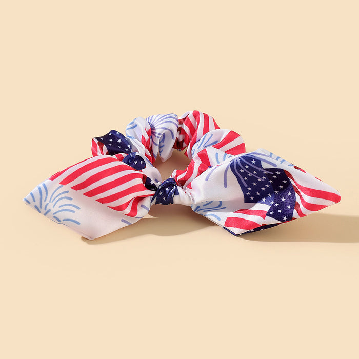 Wholesale 3PCS American Independence Day Bow Hair Tie JDC-HS-ZheZ002