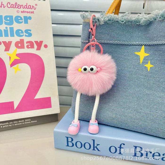 Wholesale Glasses plush pendant, niche keychain bag