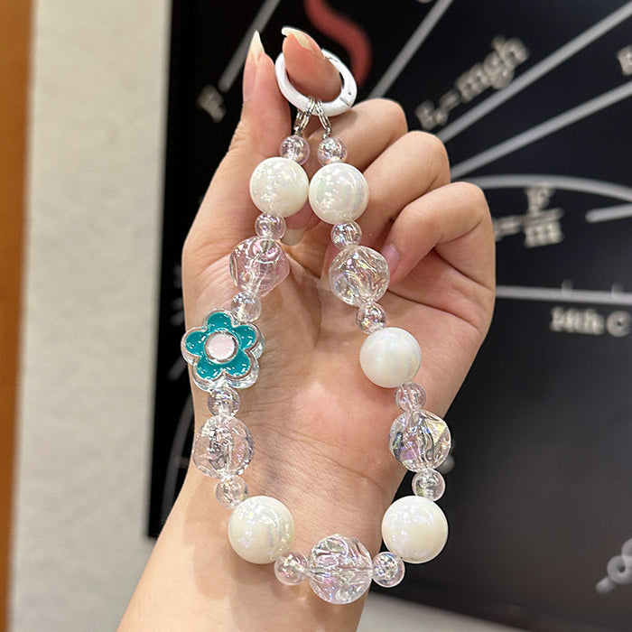 Wholesale New colorful flower handmade bead keychain, colorful backpack pendant, keychain accessories wholesale