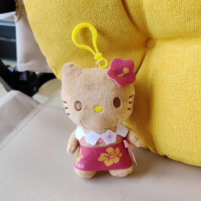 Wholesale Hawaii Beach Swimming Circle Surfing Pineapple Paradise Cat Plush Doll Pendant