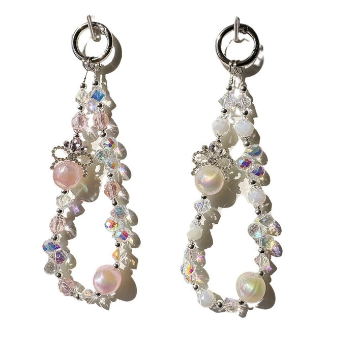 Wholesale Alloy Crown Bag Hanging Crystal Car Keychain Mobile Phone Chain Hanging Accessories