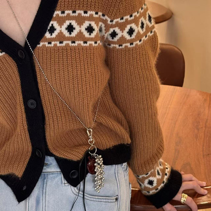 Wholesale Water bottle pendant necklace crossbody bag pendant women's accessories niche design sweater chain