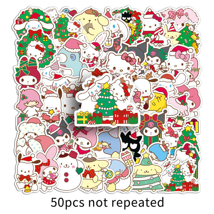 Wholesale 50pcs Christmas  Stickers Cartoon Cute Decorative  Stickers