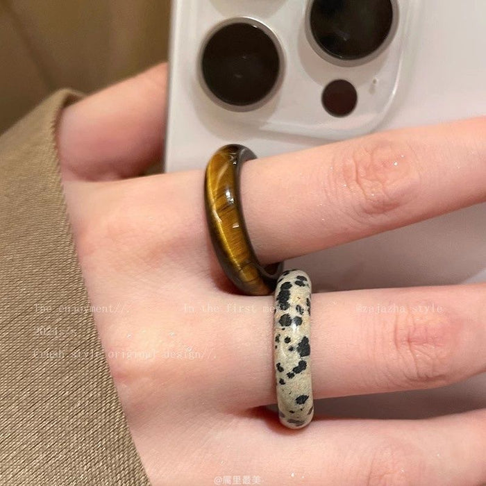Wholesale Natural ring retro fashion index finger temperament personality versatile spotted ring