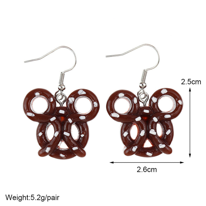 Wholesale Cartoon Simulation Biscuit Earrings JDC-ES-NiQing068