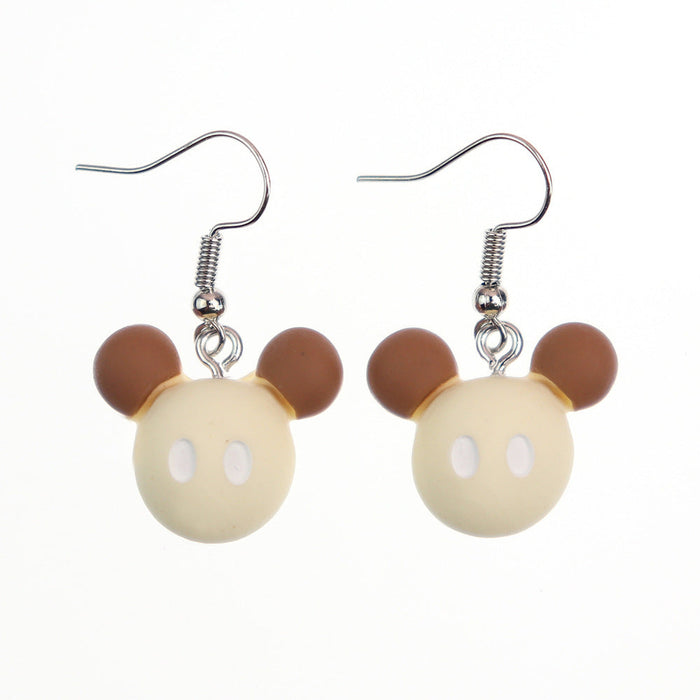 Wholesale Earrings Resin Fun Cute Cartoon Animal Cat Duck (S) JDC-ES-niqing015