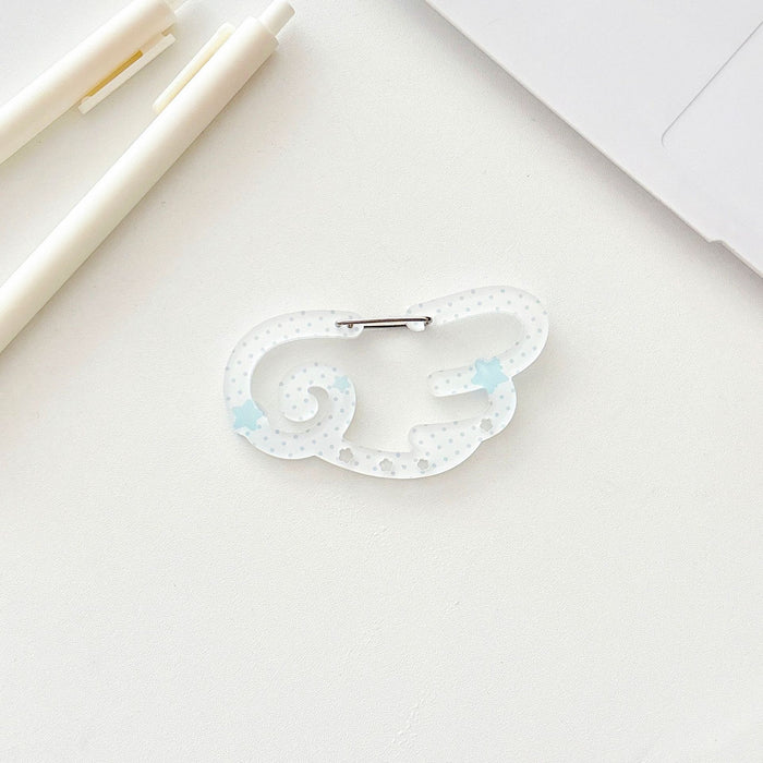 Wholesale Original Wave Point Wings Star Mountaineering Buckle Acrylic Pendant Keychain Bag Hanging Decorative Buckle