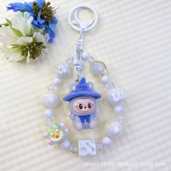 Wholesale New Flocked Wizard Plush Cute Phone Chain Keychain Bag Doll Pendant Accessories