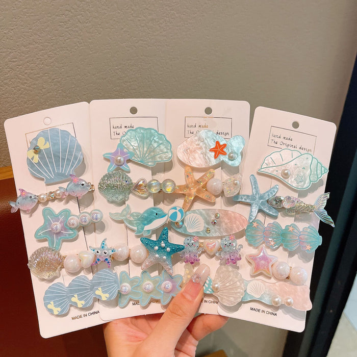 Wholesale Children' s Starfish Shell Duckbill Clip Children' s Hair Clips