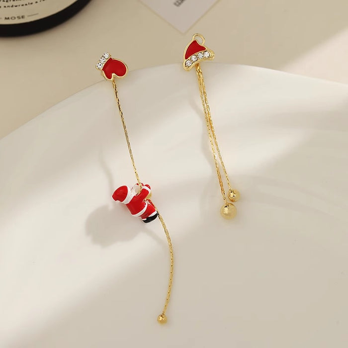 Wholesale Stylish Christmas Tassel Earrings Alloy Elk Design Party Jewelry Gift