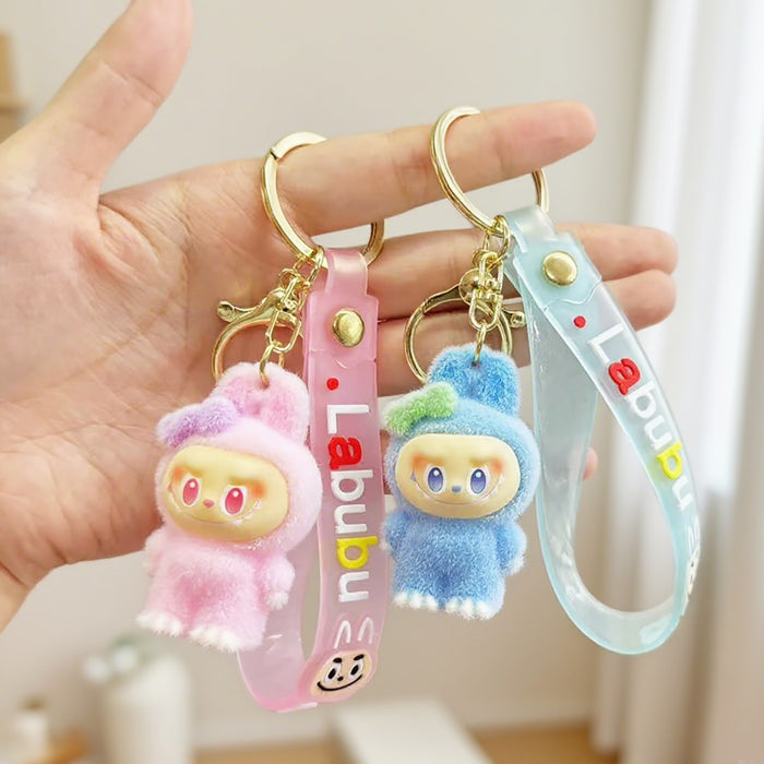 Wholesale Macaron-colored flocking keychain pendant
