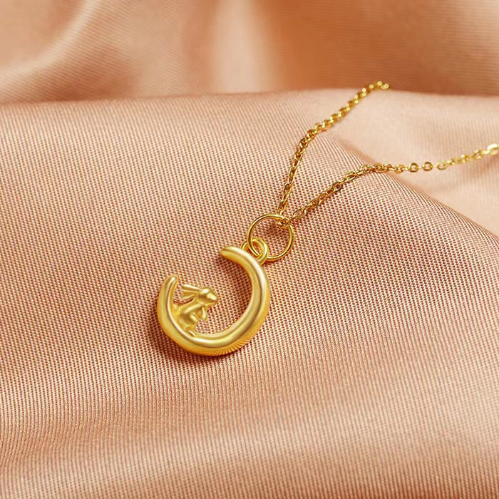 Wholesale Titanium steel necklace, heart-shaped necklace, collarbone necklace