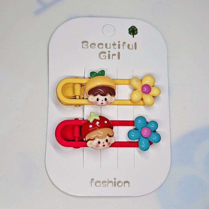 Wholesale  New Children's Cartoon Hairpin Headwear Girly  Side Bangs Candy Color Girls' Hair Accessories Hairpin