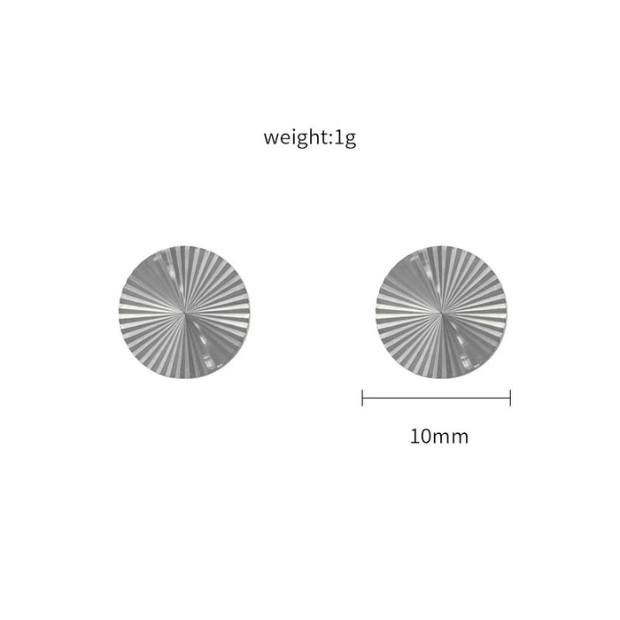 Wholesale Fan-Shaped Earrings  Geometric Titanium Steel Earrings