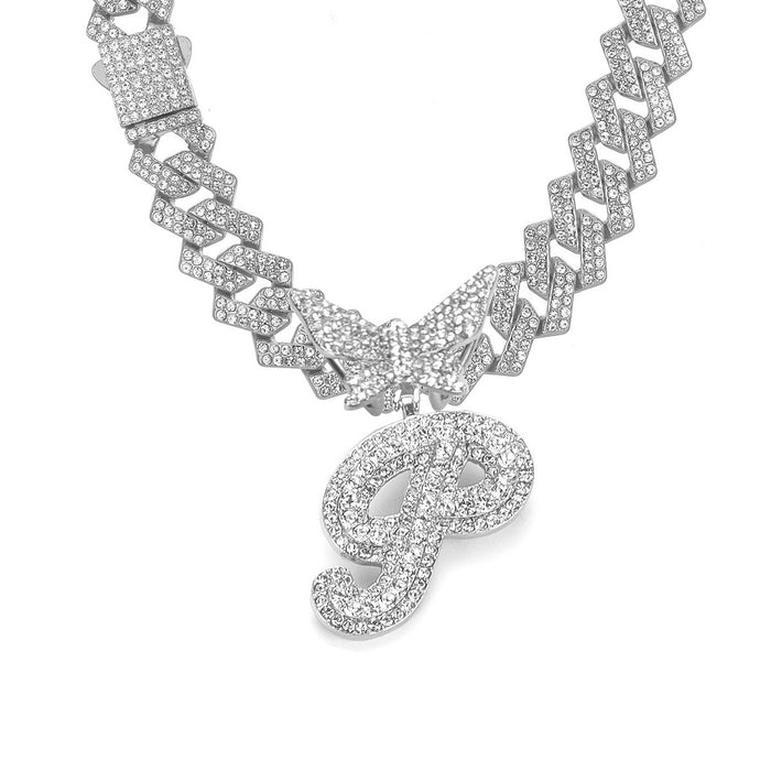 Wholesale Alloy rhinestone pendant necklace