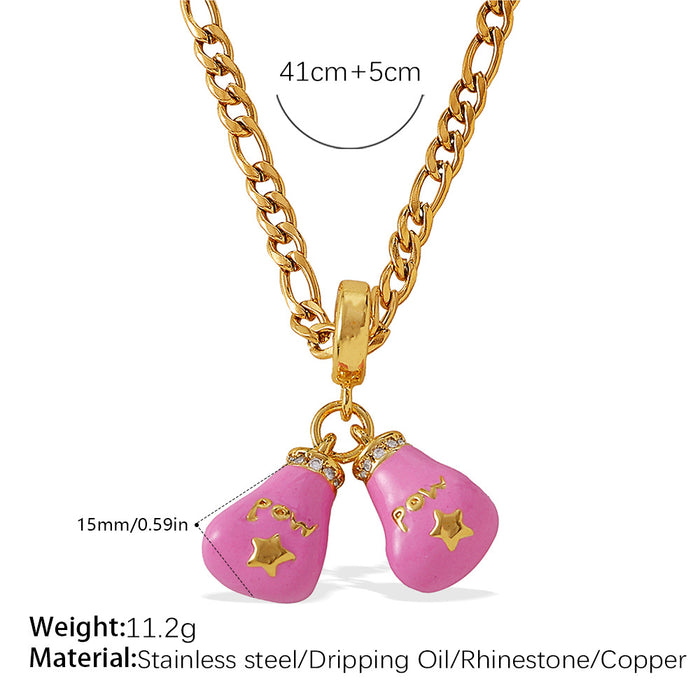 Wholesale Seaside holiday style turtle and starfish pendant necklace gold-plated diamond jewelry