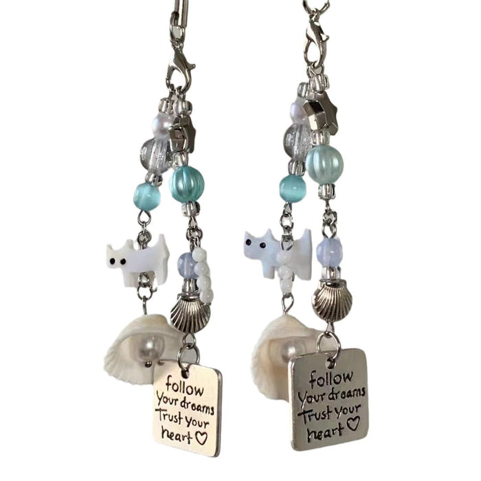 Wholesale original design new style small fresh cat shell key chain camera chain gift