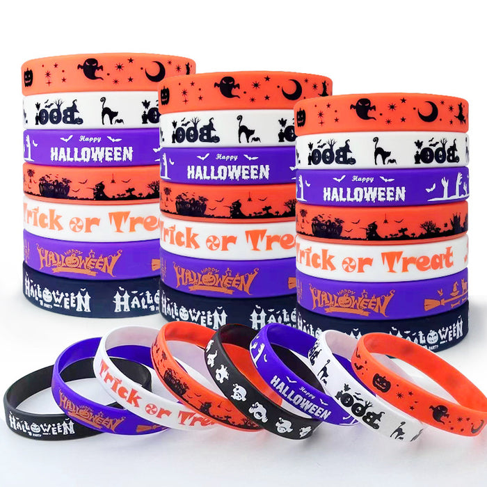 Wholesale  Silicone Bracelet Theme Party Funny Ghost House Skull TrickorTreat Rubber Bracelet