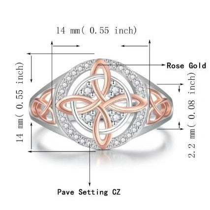 Wholesale Two-Color Zircon Ring Hand Jewelry for Women