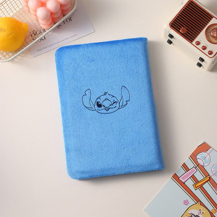 Wholesale Cute plush cartoon notebook Creative children' s high-value plush notebook Student horizontal line notepad