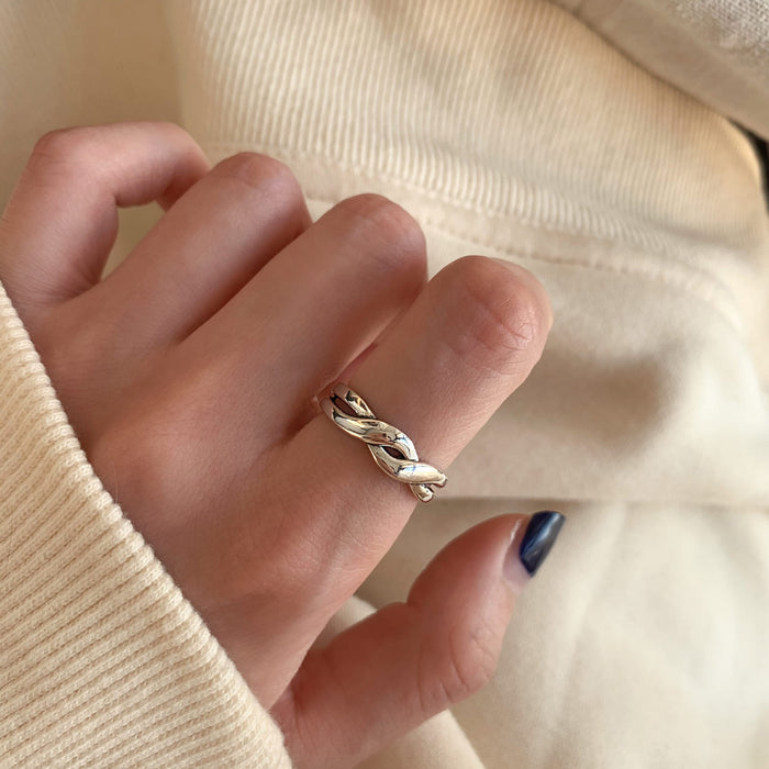 Wholesale Finger sterling silver ring, light luxury, niche, personalized, fashionable ring