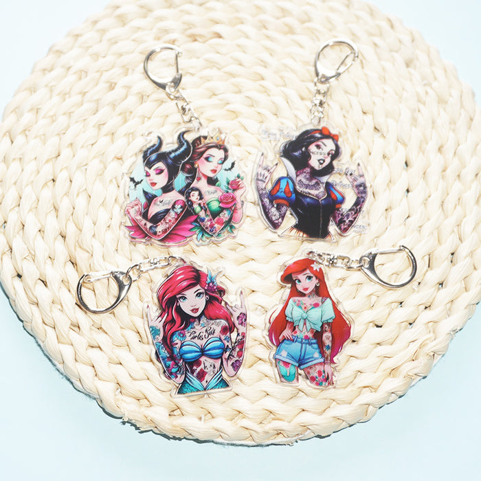 Wholesale Dark Princess Acrylic Keychain Cartoon Series Backpack Pendant