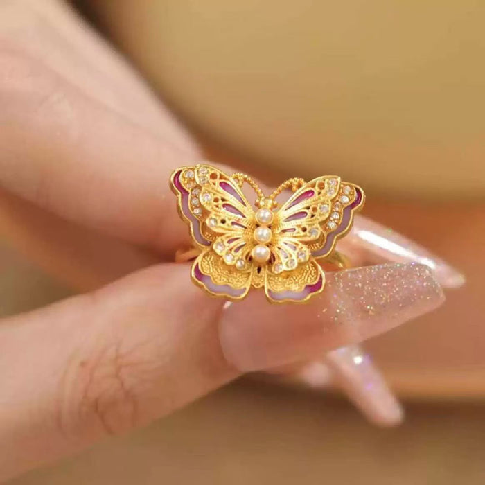 Wholesale Butterfly Ring Butterfly Luxury Versatile Accessory Ring