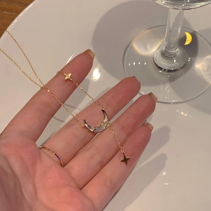 Wholesale Pendant Sea Blue Treasure Stone Necklace with a Hundred Combinations for a Unique Charm Blue Crystal Pendant Clavicle Chain