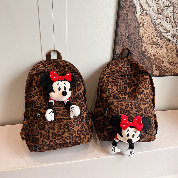 Wholesale Commuting large capacity retro leopard print backpack versatile casual backpack