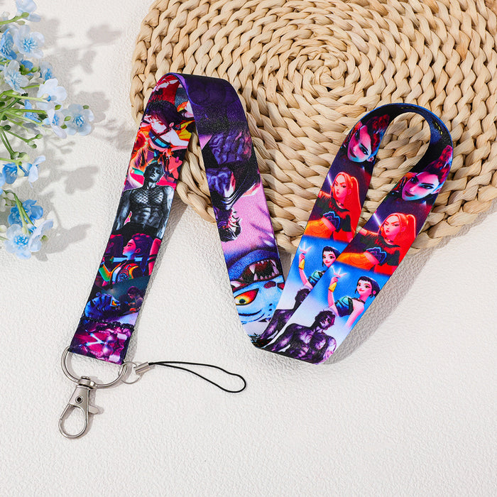 Wholesale Cartoon mobile phone lanyard keychain