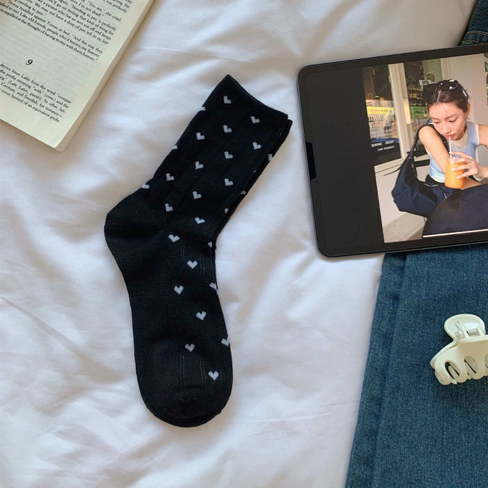 Wholesale Socks, color blocked, polka dot, heart-shaped, mid tube, high tube, stacked socks