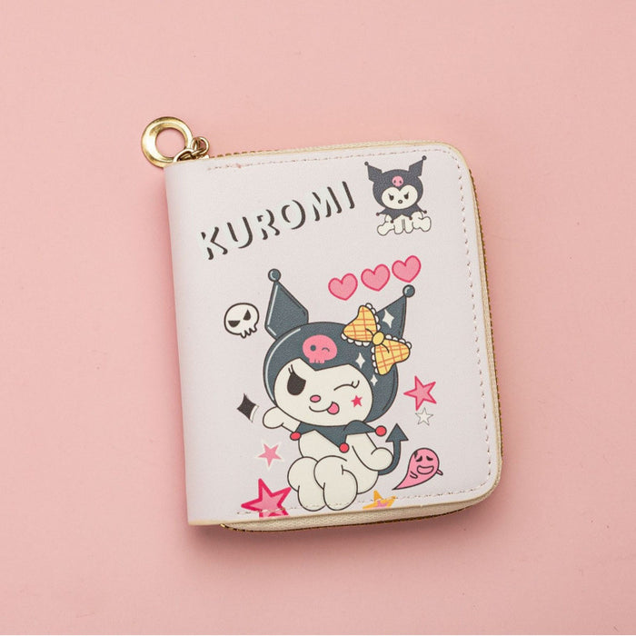 Wholesale Cute PU printed short zippered children' s wallet