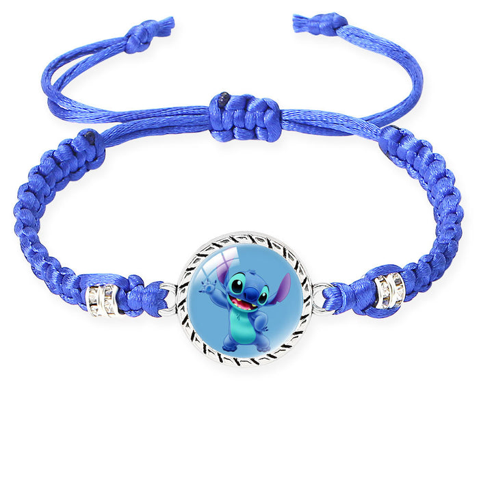 Wholesale Cute cartoon character multi-color woven adjustable bracelet