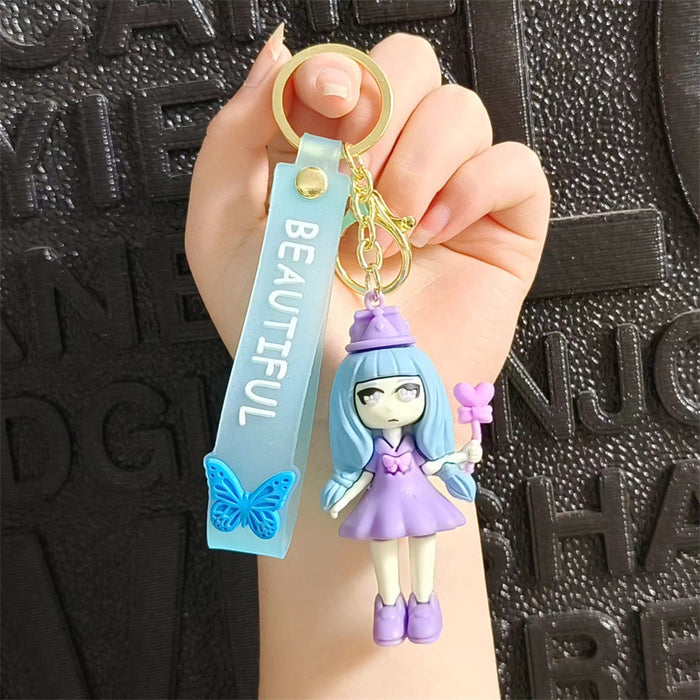 Wholesale Cartoon Silicone Doll Keychain JDC-KC-HaoXi003