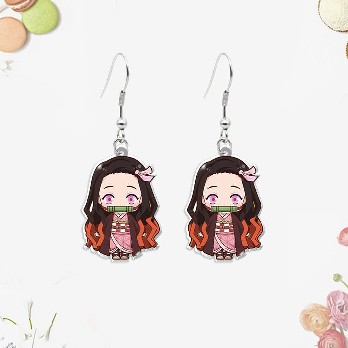 Wholesale Acrylic heat shrink earrings small pendants for teenagers