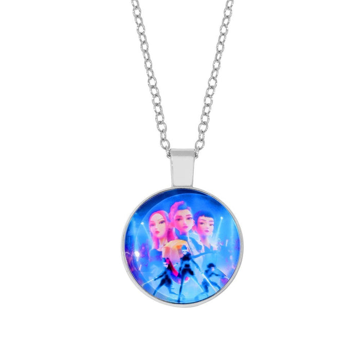 Wholesale Kpop Time Gem Heart Necklace
