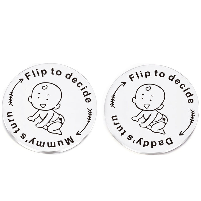 Wholesale Newborn commemorative coin baby stainless steel decision coin